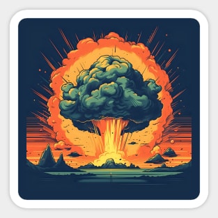 Nuclear Explosion Mushroom Cloud illustration Sticker